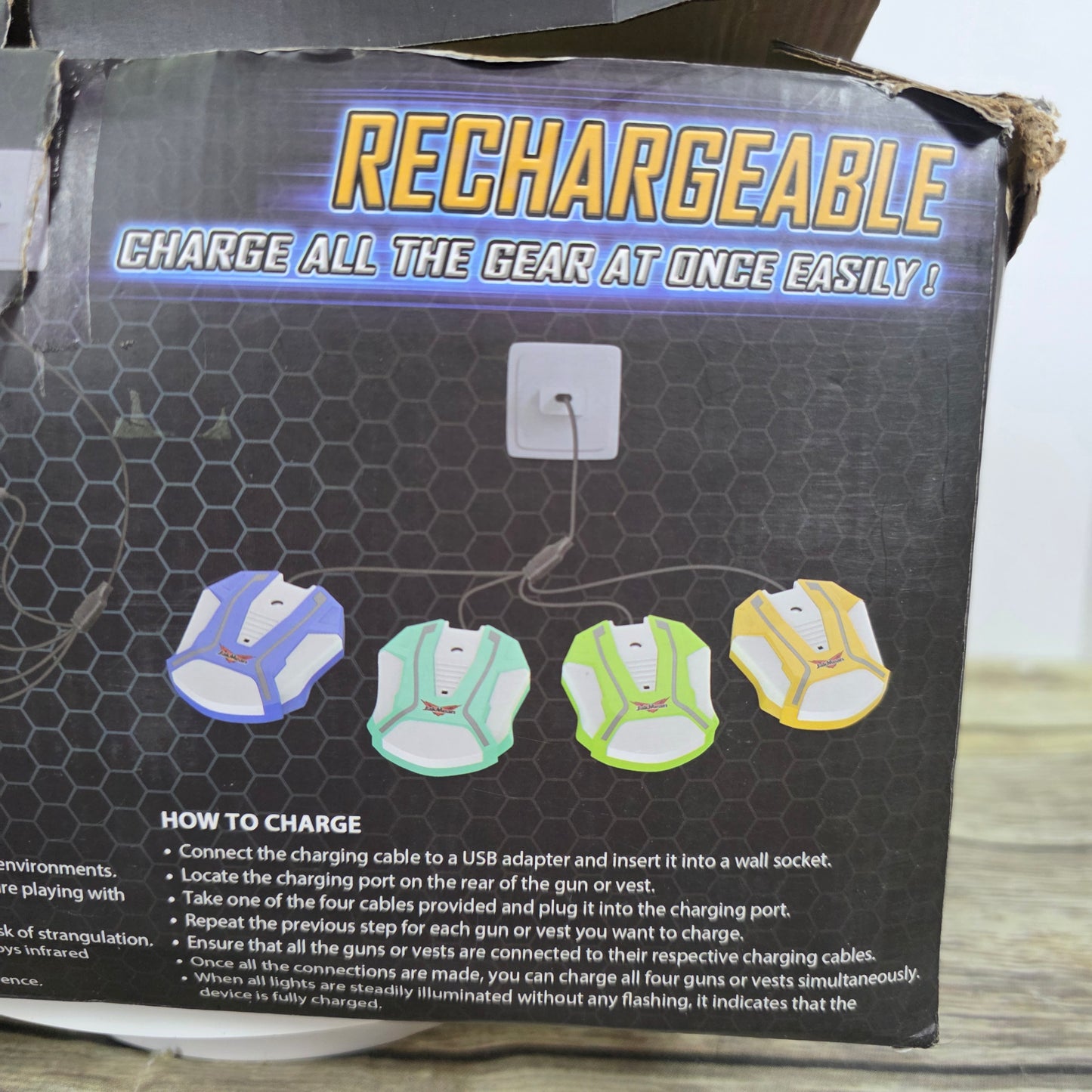 NIOB New JakMean Rechargeable Laser Tage Set for 4 KZQ-Q184