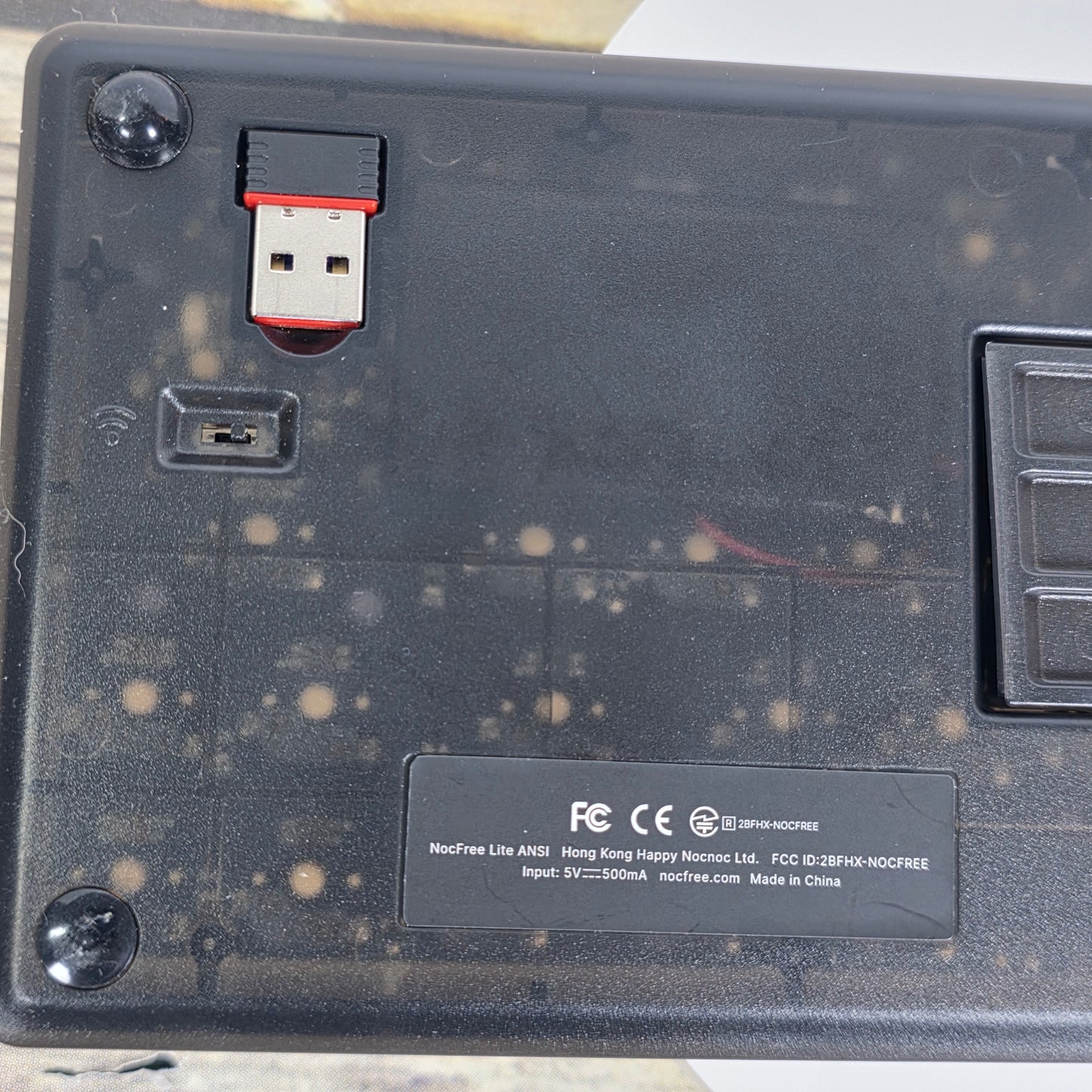 NIB New NocFree Lite Split Wireless Mechanical Bluetooth Keyboard White ASNI