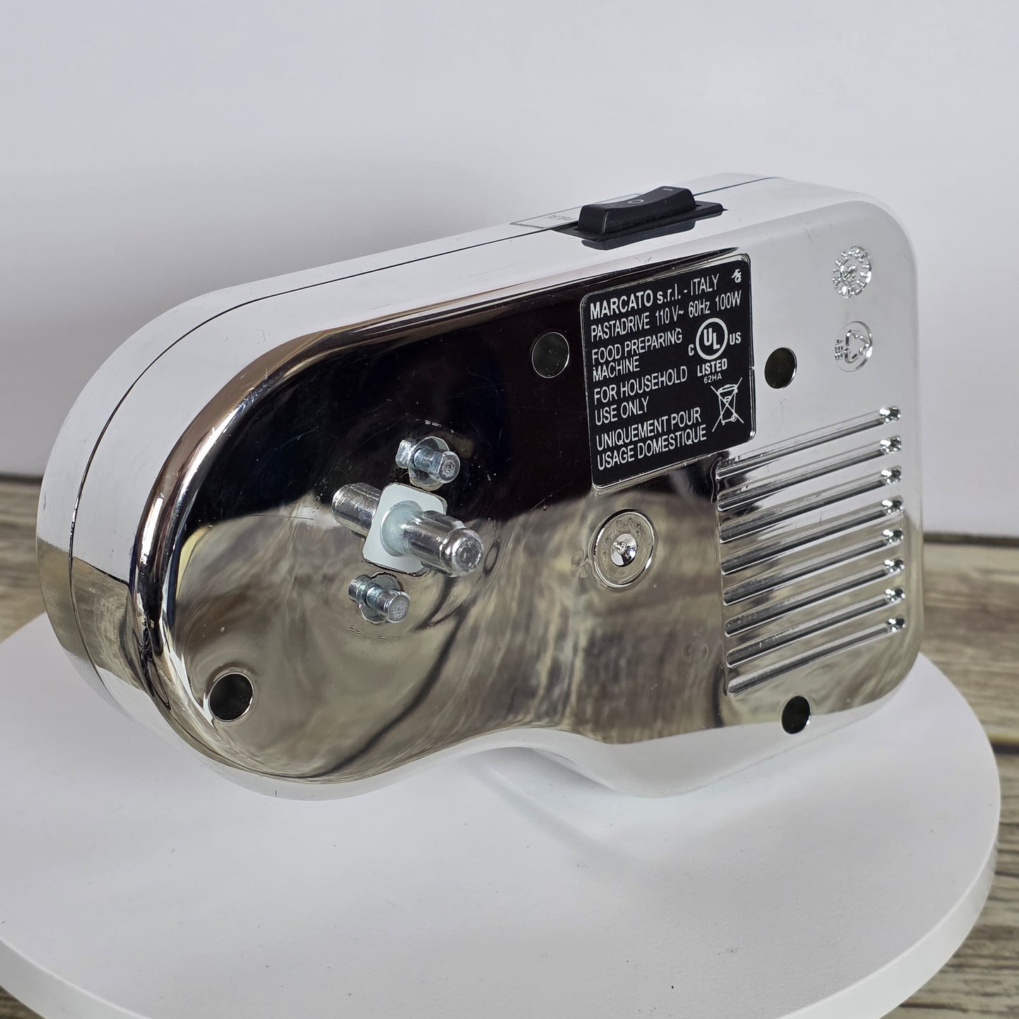 MARCATO Made in Italy Pastadrive 110V Electric Pasta Machine, Chrome Steel