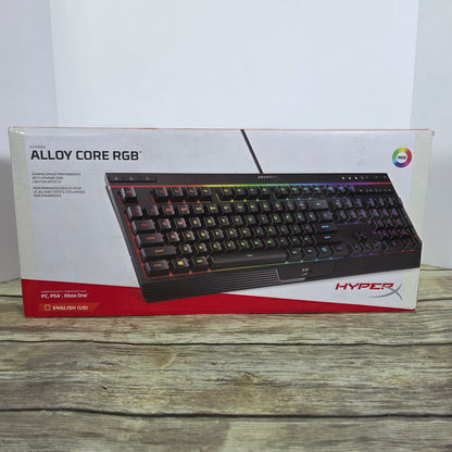 NIB New HyperX Alloy Core RGB Gaming Keyboard