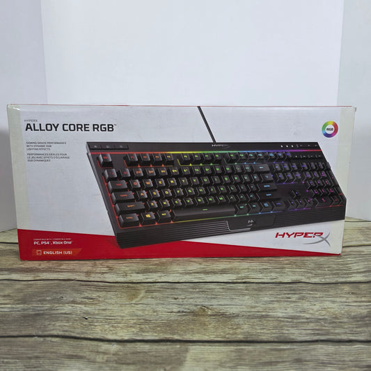 NIB New HyperX Alloy Core RGB Gaming Keyboard