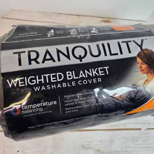 NEW Tranquility Weighted Blanket with Washable Cover 20Lbs Gray