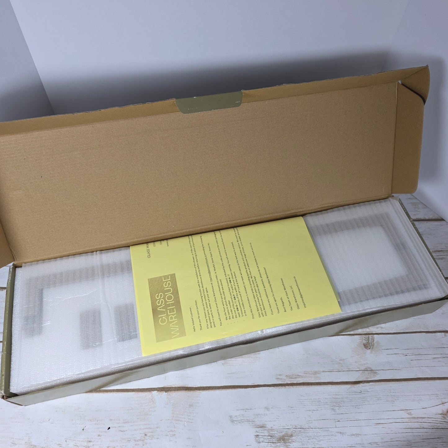 NIOB New GLASSWAREHOUSE Shower Towel Bar Hinge Door Hardware Kit GW-TB-WH-KIT-BN