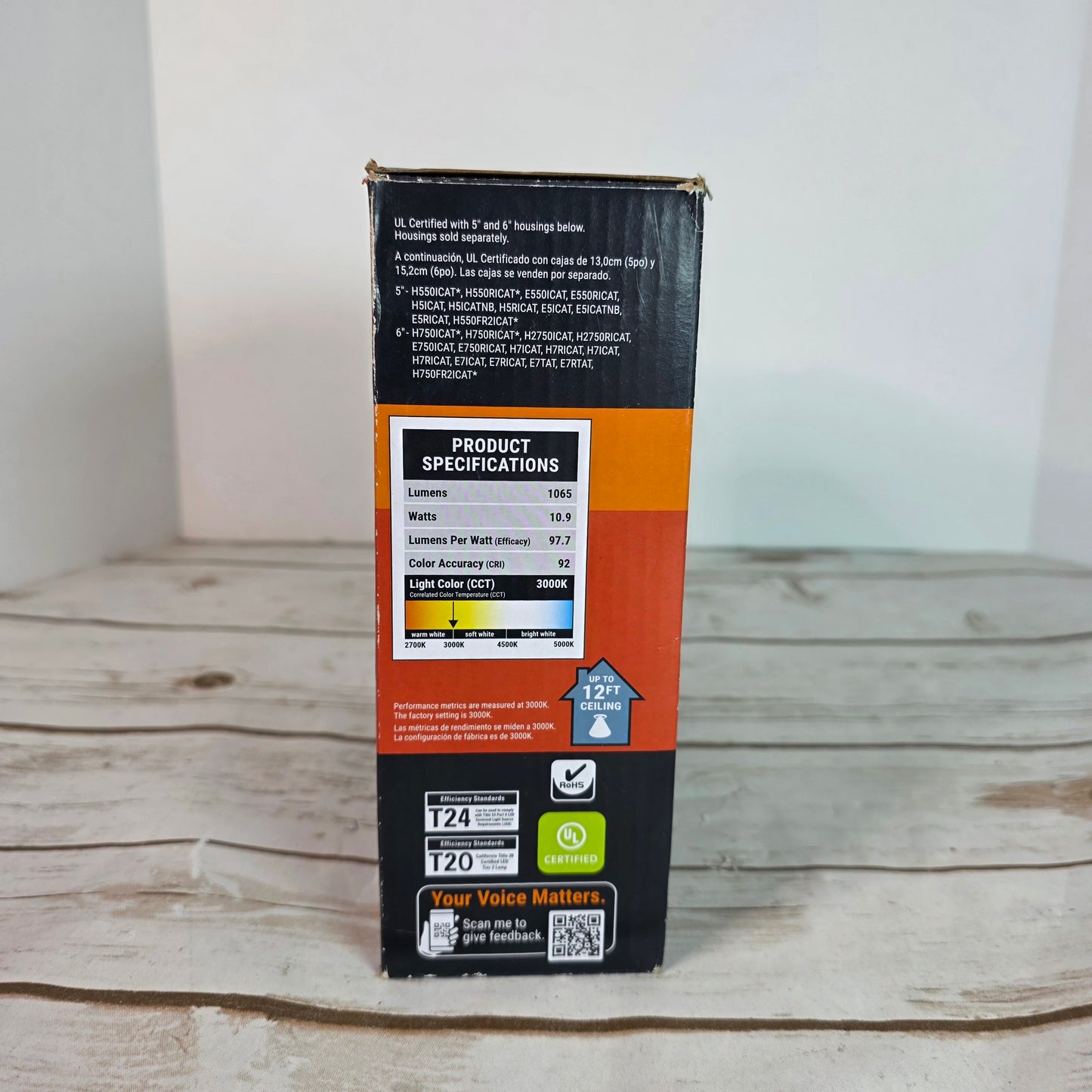 NIOB New HALO Recessed Night Light 5"/6" Baffle Downlight w/ Night Light Bulb & Trim Replacement