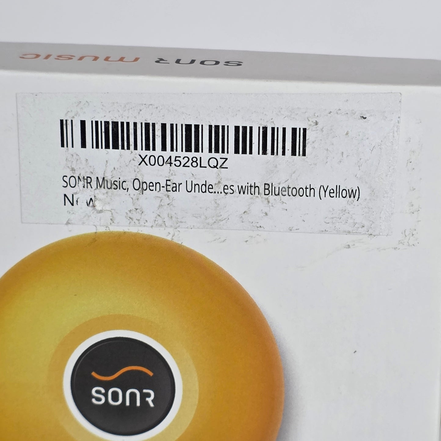 NIB New SONR Open Ear Underwater Music Player Bluetooth Yellow