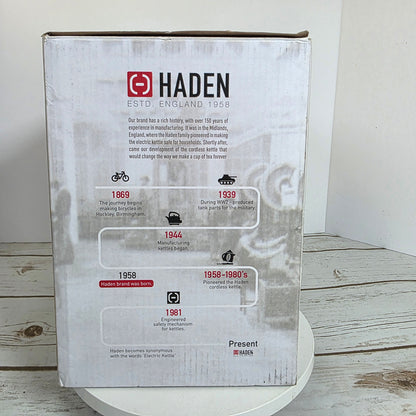 NIB New HADEN Dorchester Stainless Electric Kettle 1.7 Litre Stone Blue 75047- RARE FACTORY SEALED!!!