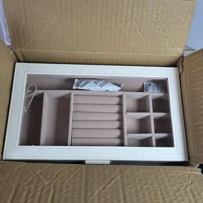 NIOB New SONGMICS Jewelry Box JBC164W01 White