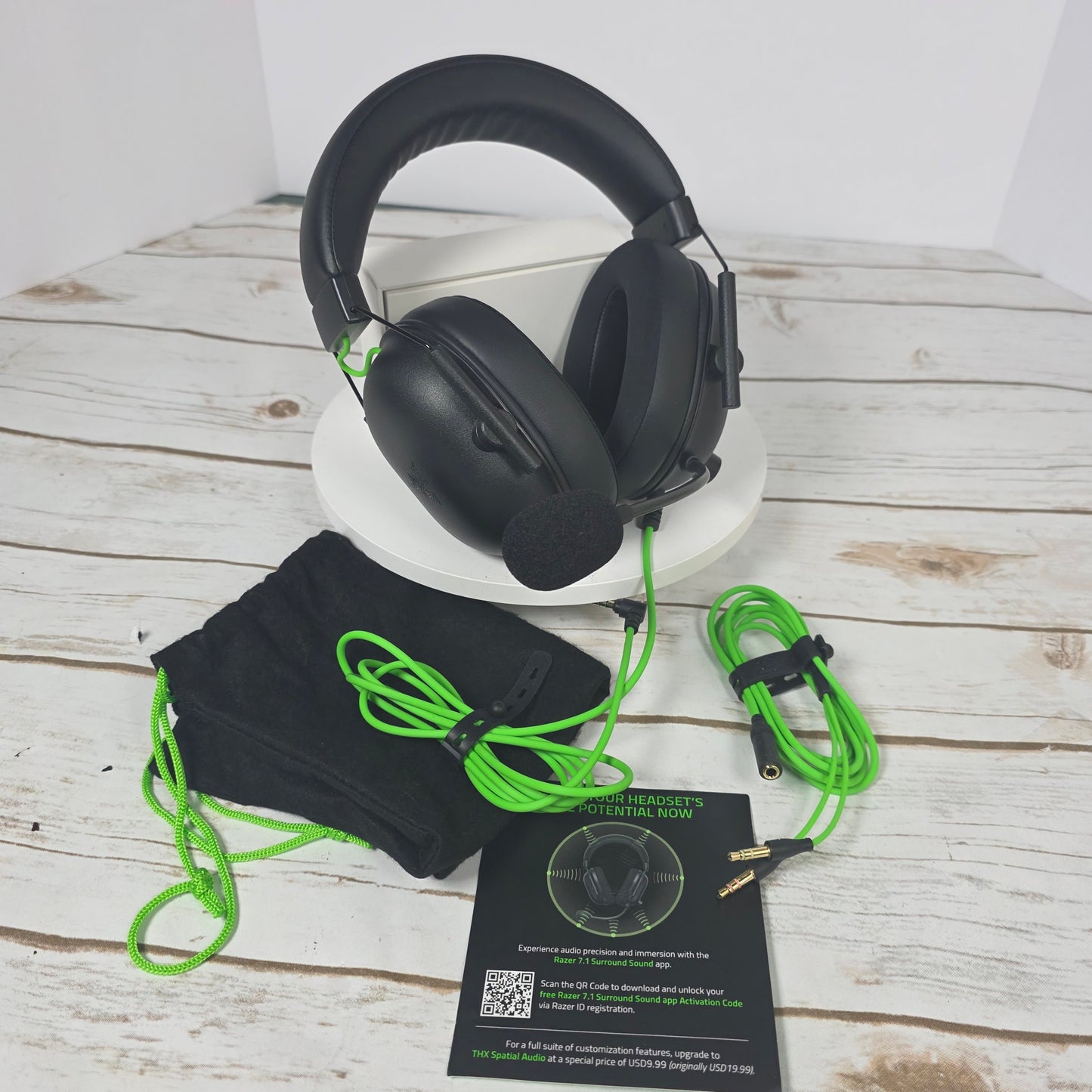 New w/ Bag Razer BlackShark V2 X Gaming Headset: 7.1 Surround Sound, 50mm Drivers, Memory Foam Cushion, For PC, PS4, PS5, Switch, 3.5mm Audio Jack, Black
