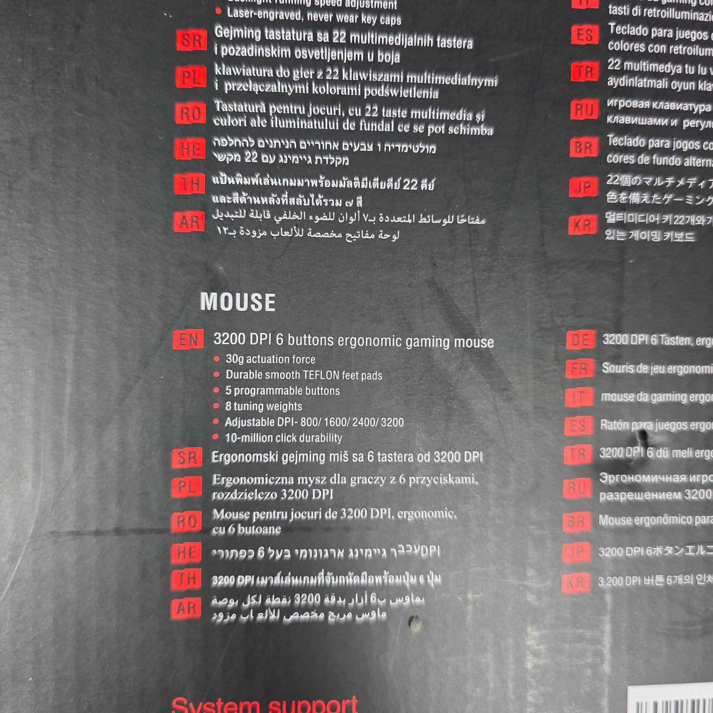 NIOB New Red Dragon S101 Gaming Keyboard + Mouse Combo Set S101-3