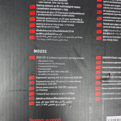 NIOB New Red Dragon S101 Gaming Keyboard + Mouse Combo Set S101-3