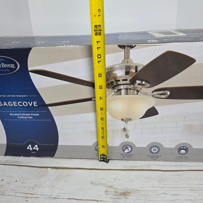 Harbor Breeze Sage Cove 0747607 44 in. Brushed Nickel Finish Ceiling Fan