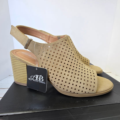 NIB New Women's Alexis Bendel Tan Open-Toe Sandal Size 9