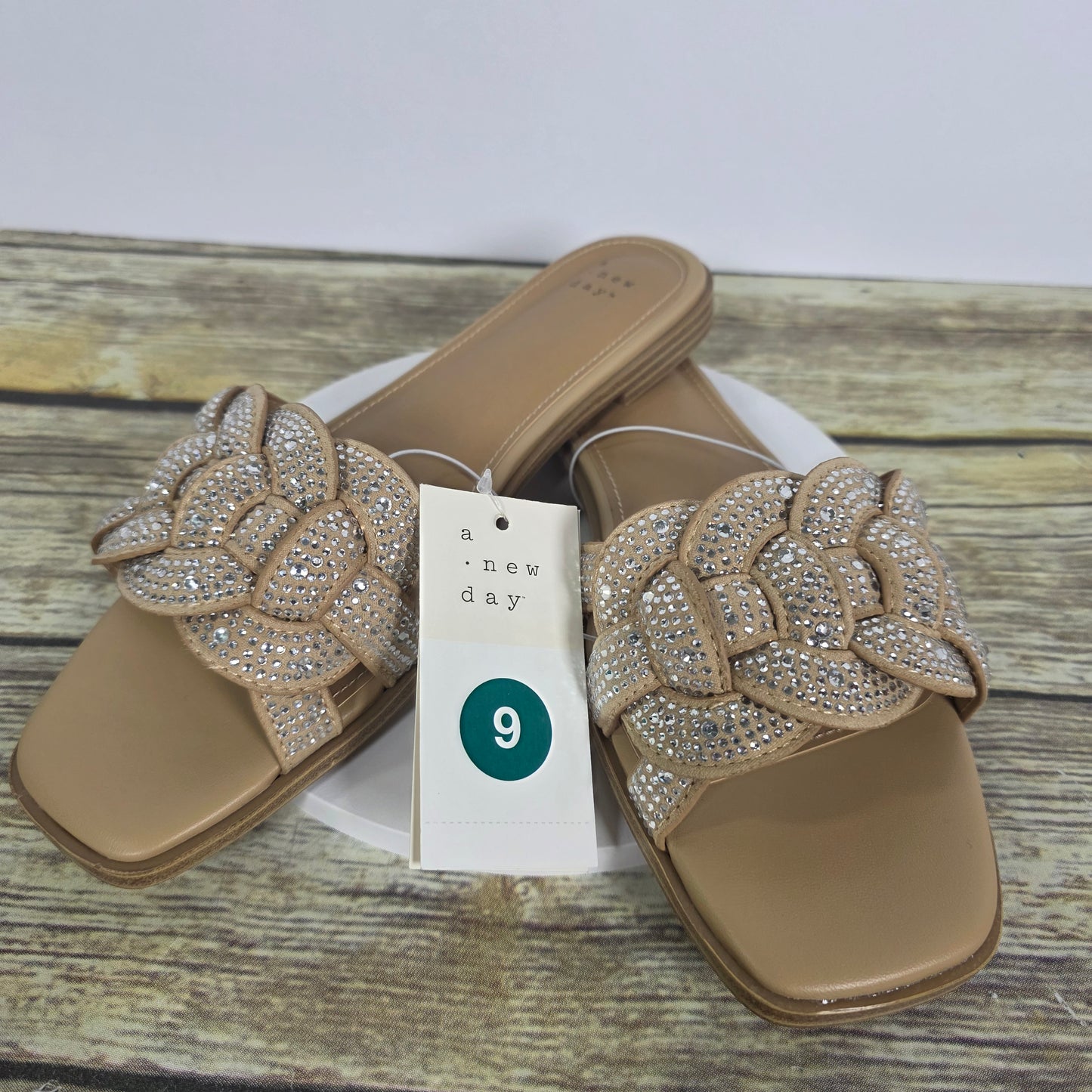 NIB New A New Day Maggies Sandals Slides Silver Women's 9