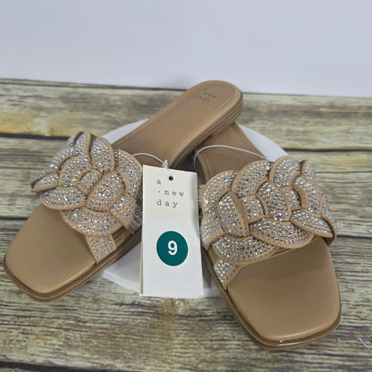 NIB New A New Day Maggies Sandals Slides Silver Women's 9