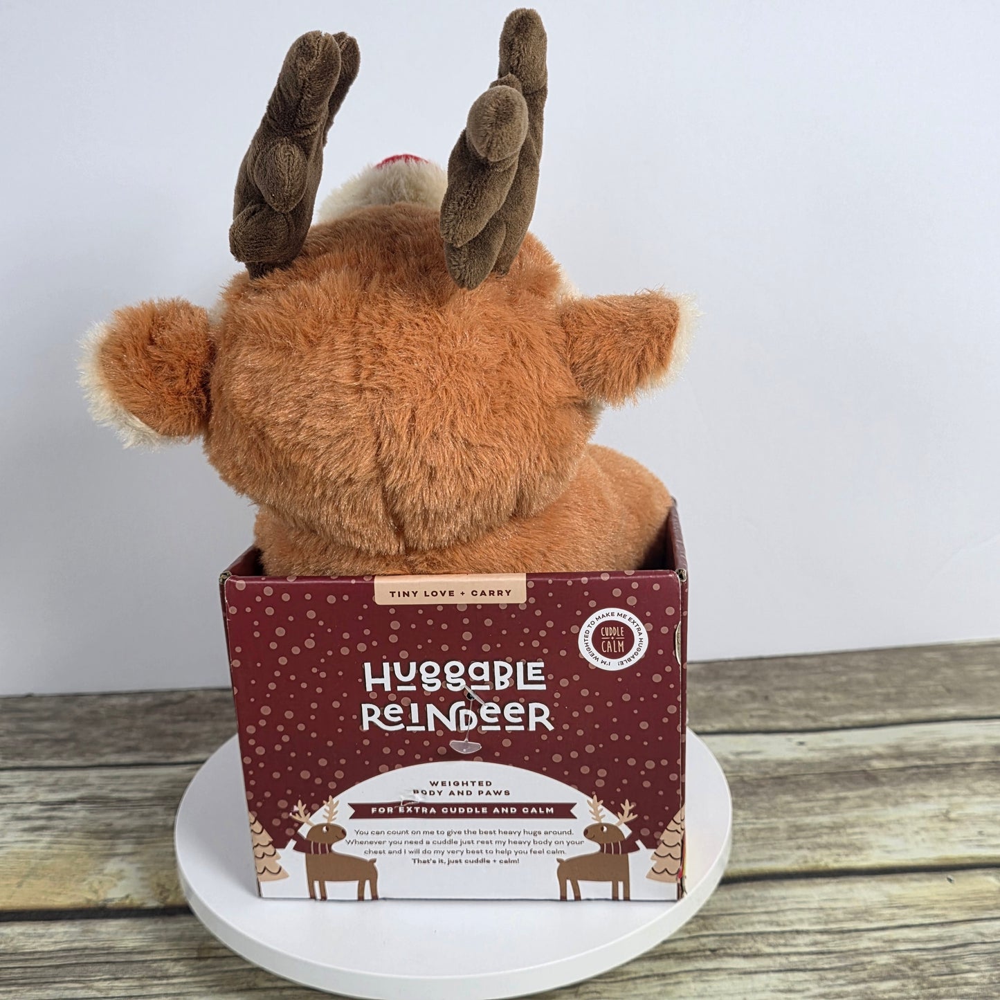 New Tiny Love + Carry Huggable Reindeer Weighted Body & Paws Calm Comfort Plushie