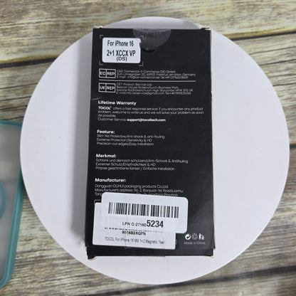 NIOB New TOCOL iPhone 16 MS 1+2 Magnetic Teal Phone Case