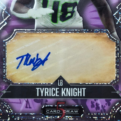 Autographed Tyrice Knight Wild Card 5 Card Draw 1/3