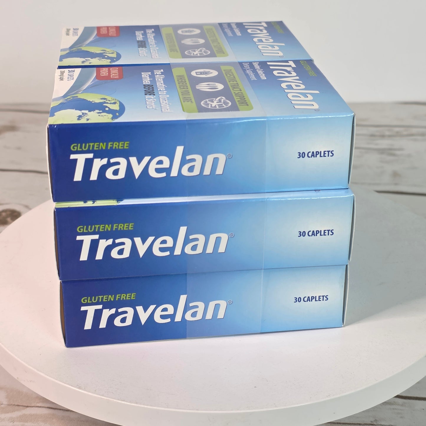 Lot of 6 NIB New Travelan Bovine Colostrum Dietary Supplements 200mg/Caplet 30 Caplets/Box