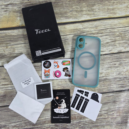 NIOB New TOCOL iPhone 16 MS 1+2 Magnetic Teal Phone Case