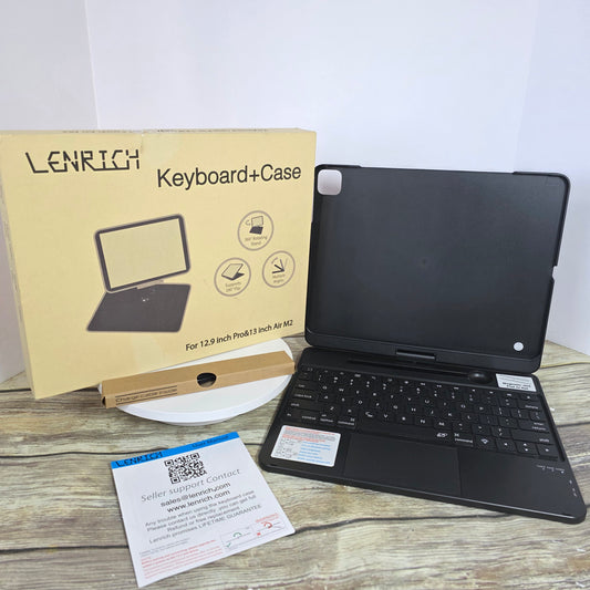 NIB New LENRICH Keyboard+Case for 12.9" Pro & 13" Air M2
