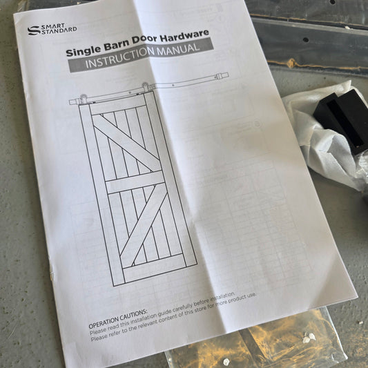 NIOB New Smart Standard Single Barn Door Hardware SDH-055-TS01-2R