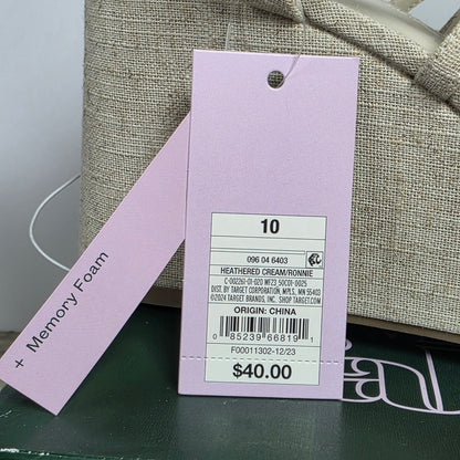 New Women's Wild Fable Ronnie Heels/Wedge Heathered Cream  Size 10