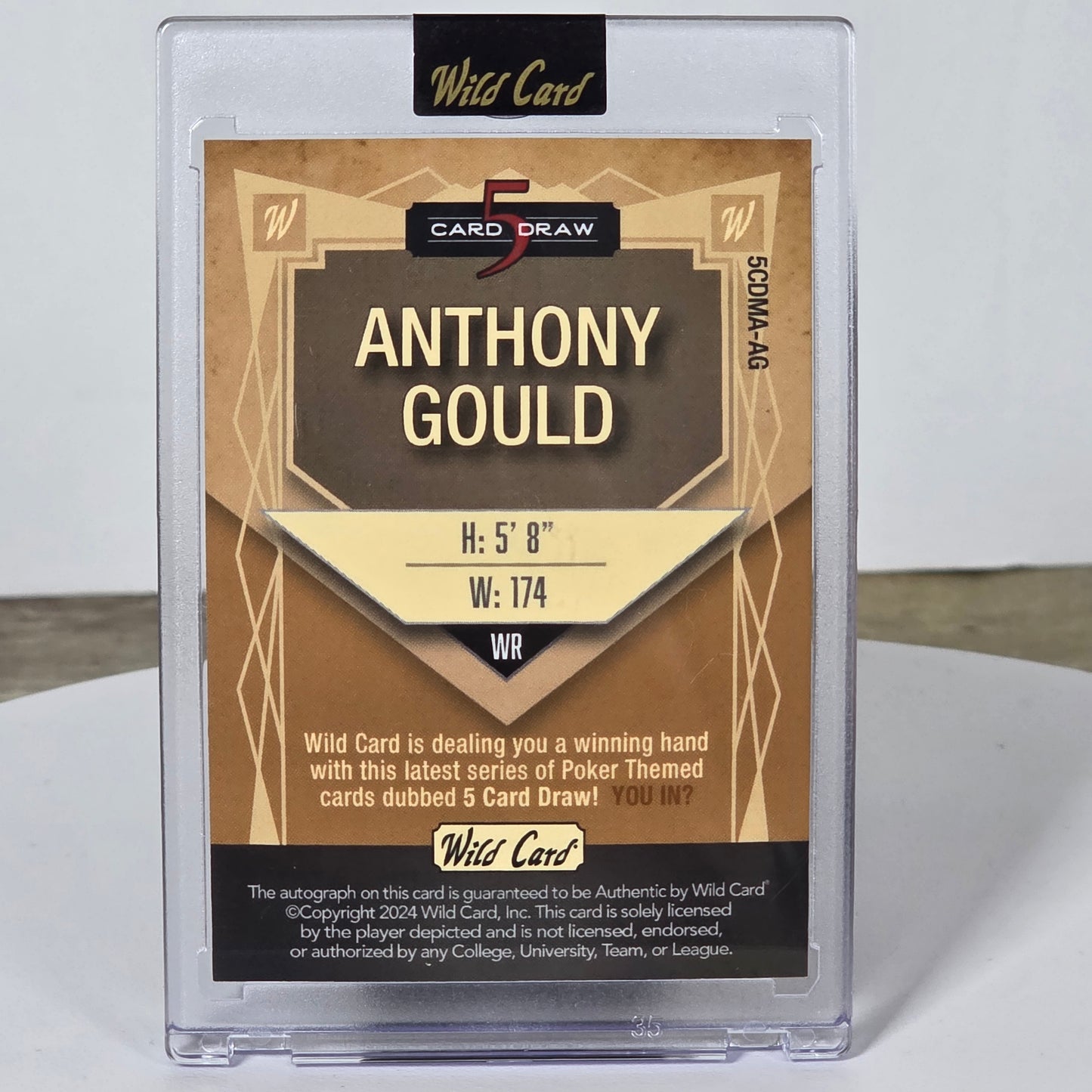 Autographed Anthony Gould Wild Card 5 Card Draw 2/2