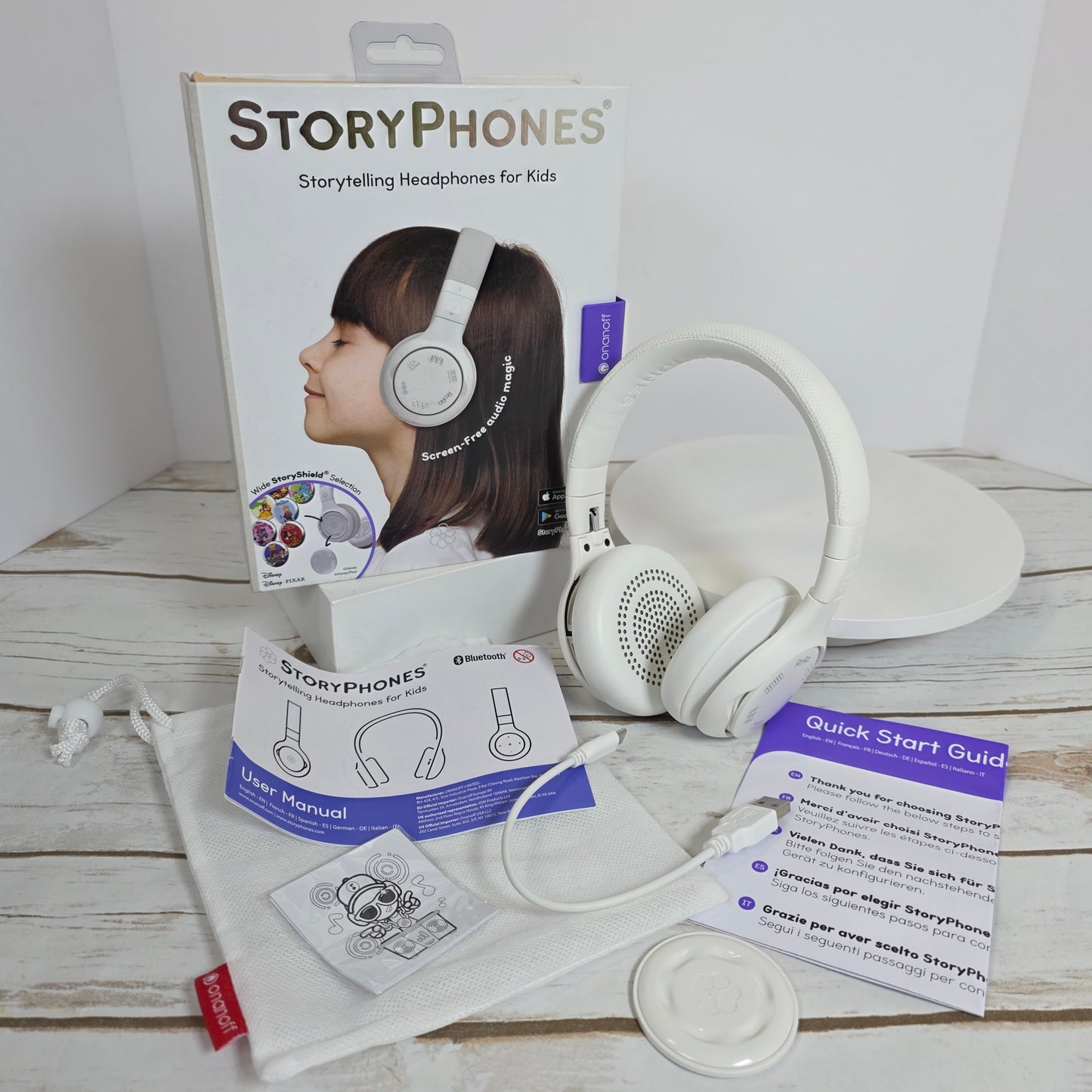 NIOB New Onanoff StoryPhones, Storytelling Foldable Bluetooth Kids Headphones