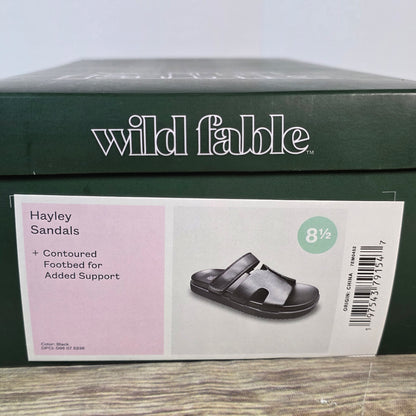 NIB New Wild Fable Haylee Sandals Black Womens 8 or 8.5