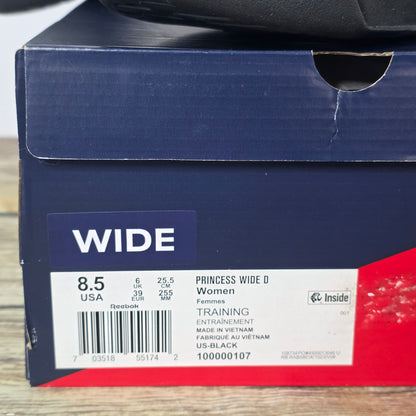NIB Reebok Classic Women's Princess 8.5 Wide Black
