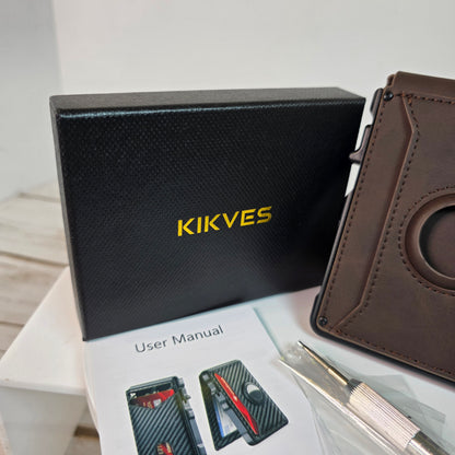 New KIMVES  Minimalist Airtag Wallet Coffee Brown