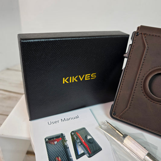 New KIMVES  Minimalist Airtag Wallet Coffee Brown