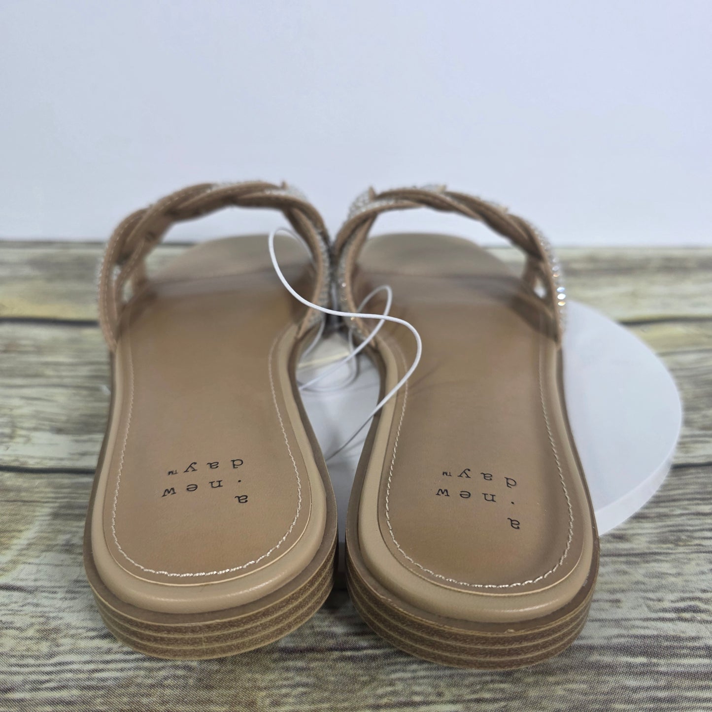 NIB New A New Day Maggies Sandals Slides Silver Women's 9