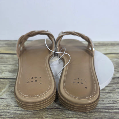 NIB New A New Day Maggies Sandals Slides Silver Women's 9