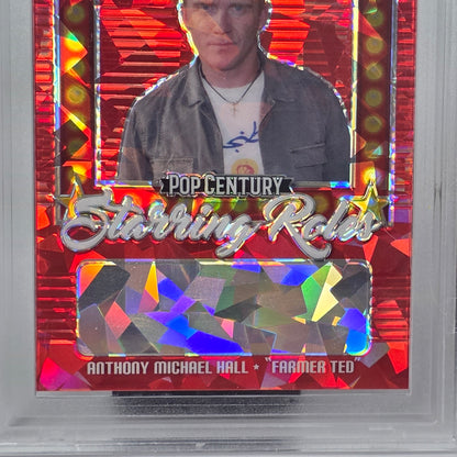 ANTHONY MICHAEL HALL 2021 LEAF METAL POP CENTURY CRYSTAL RED  1/1 PRE-PROD PROOF