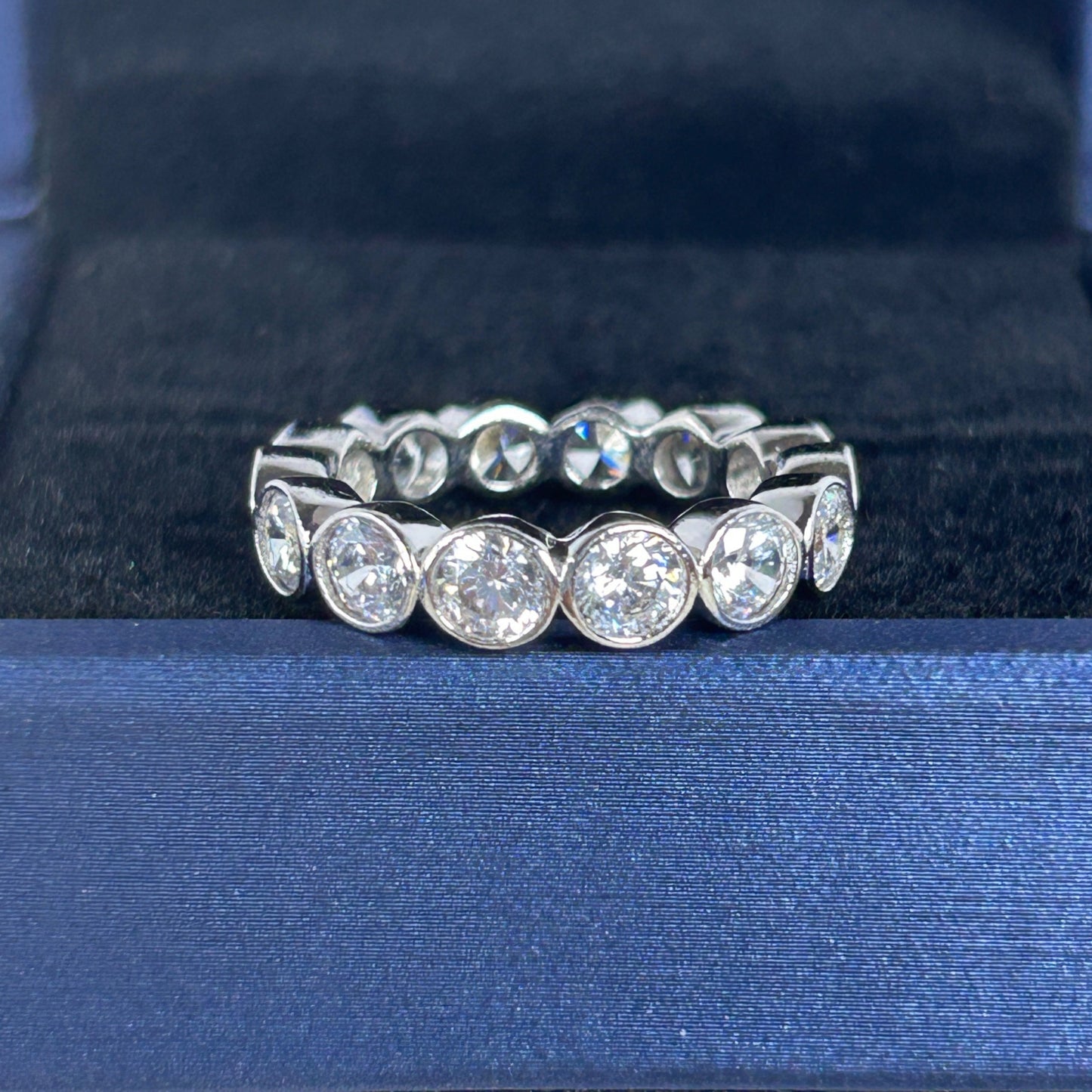 Sterling Silver Bezel Set White Sapphire Ring Nickel Free