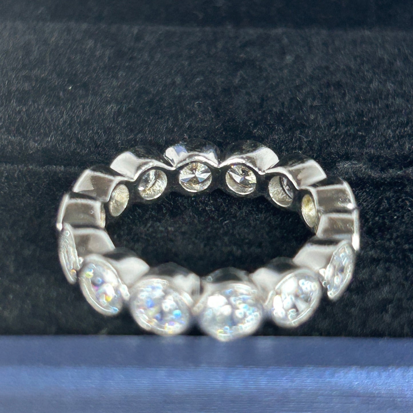 Sterling Silver Bezel Set White Sapphire Ring Nickel Free