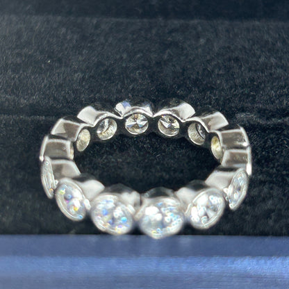 Sterling Silver Bezel Set White Sapphire Ring Nickel Free