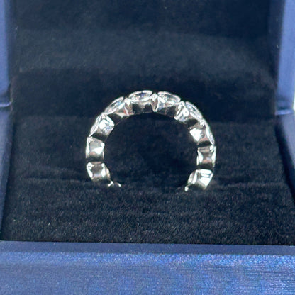 Sterling Silver Bezel Set White Sapphire Ring Nickel Free