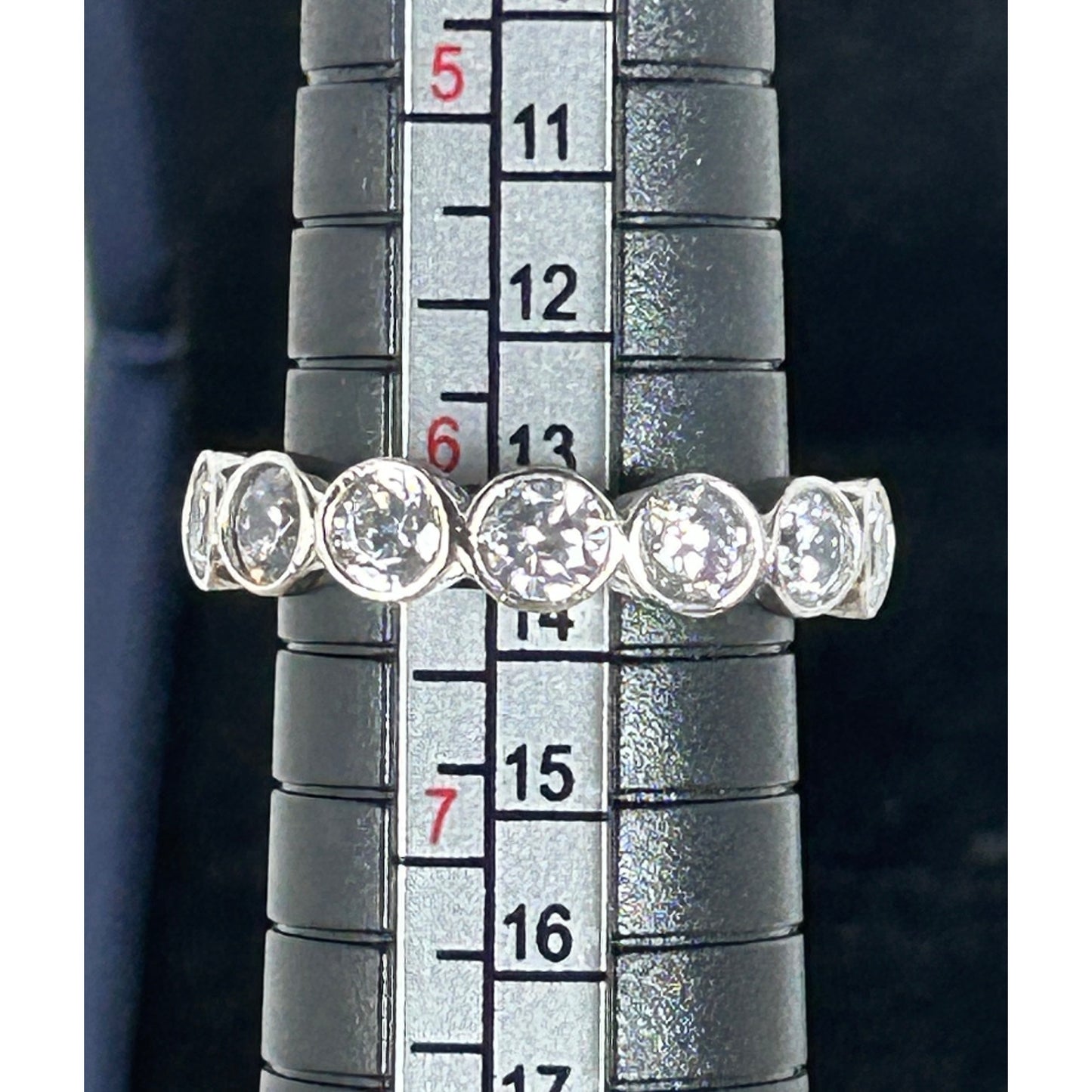 Sterling Silver Bezel Set White Sapphire Ring Nickel Free