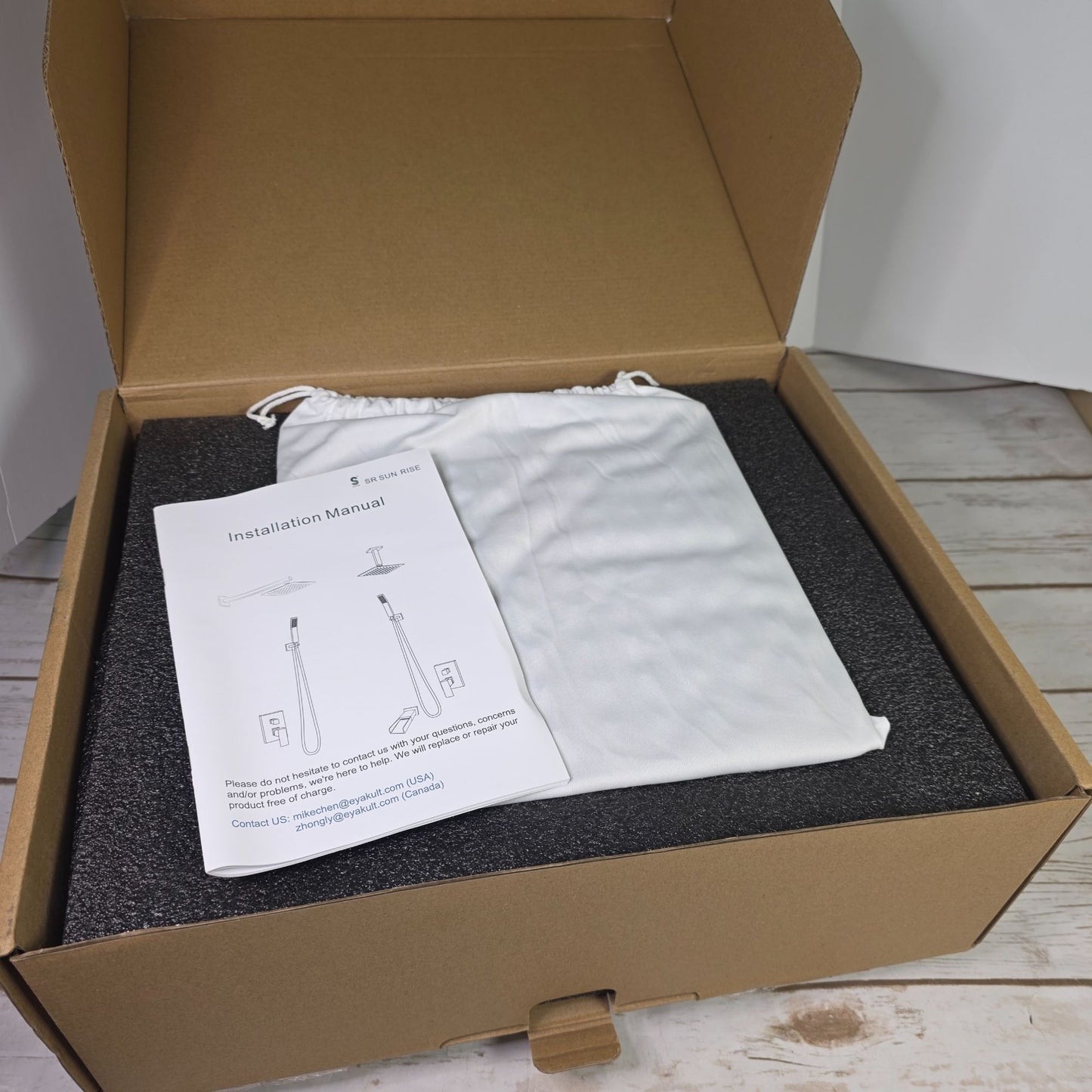 SR Sun Rise Luxury Rain Shower System With Handheld  Brushed Gold Finish  H59 Brass Build  cUPC Certified  Model SRSH-BG1003