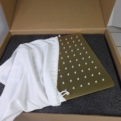 SR Sun Rise Luxury Rain Shower System With Handheld  Brushed Gold Finish  H59 Brass Build  cUPC Certified  Model SRSH-BG1003