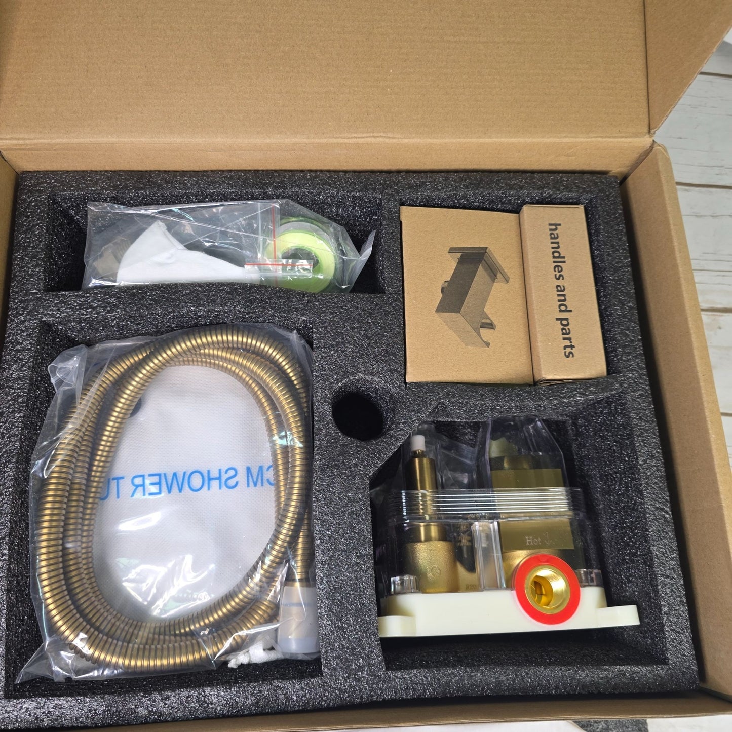 SR Sun Rise Luxury Rain Shower System With Handheld  Brushed Gold Finish  H59 Brass Build  cUPC Certified  Model SRSH-BG1003