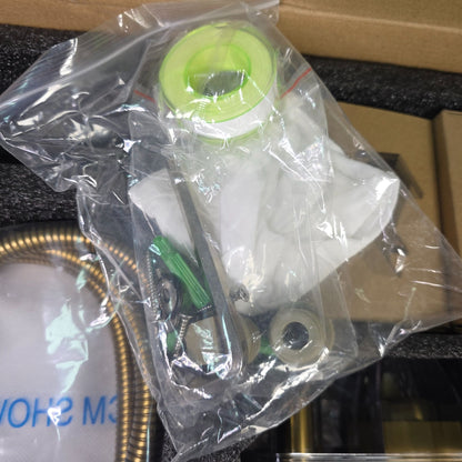 SR Sun Rise Luxury Rain Shower System With Handheld  Brushed Gold Finish  H59 Brass Build  cUPC Certified  Model SRSH-BG1003