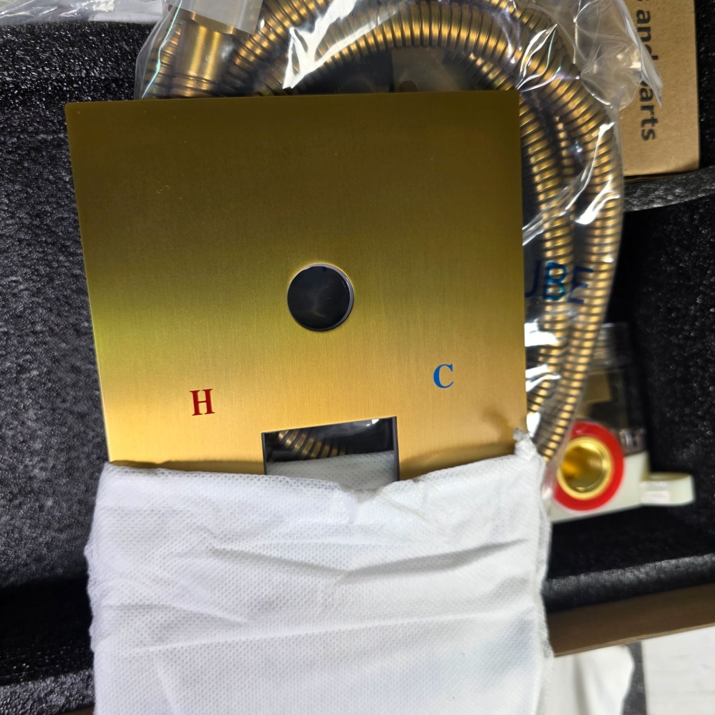 SR Sun Rise Luxury Rain Shower System With Handheld  Brushed Gold Finish  H59 Brass Build  cUPC Certified  Model SRSH-BG1003