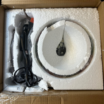 Tiffany Style Stained Glass Sunflower Table Lamp With Bronze Base & LED Bulb