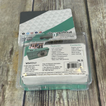 Vivitar 44MP PopSnap VEC S124 Digital Camera With 2.4" Screen & 16X Zoom