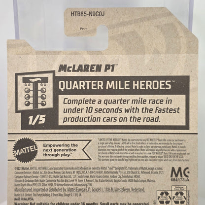 Hot Wheels McLaren P1 Blue Die-Cast Car