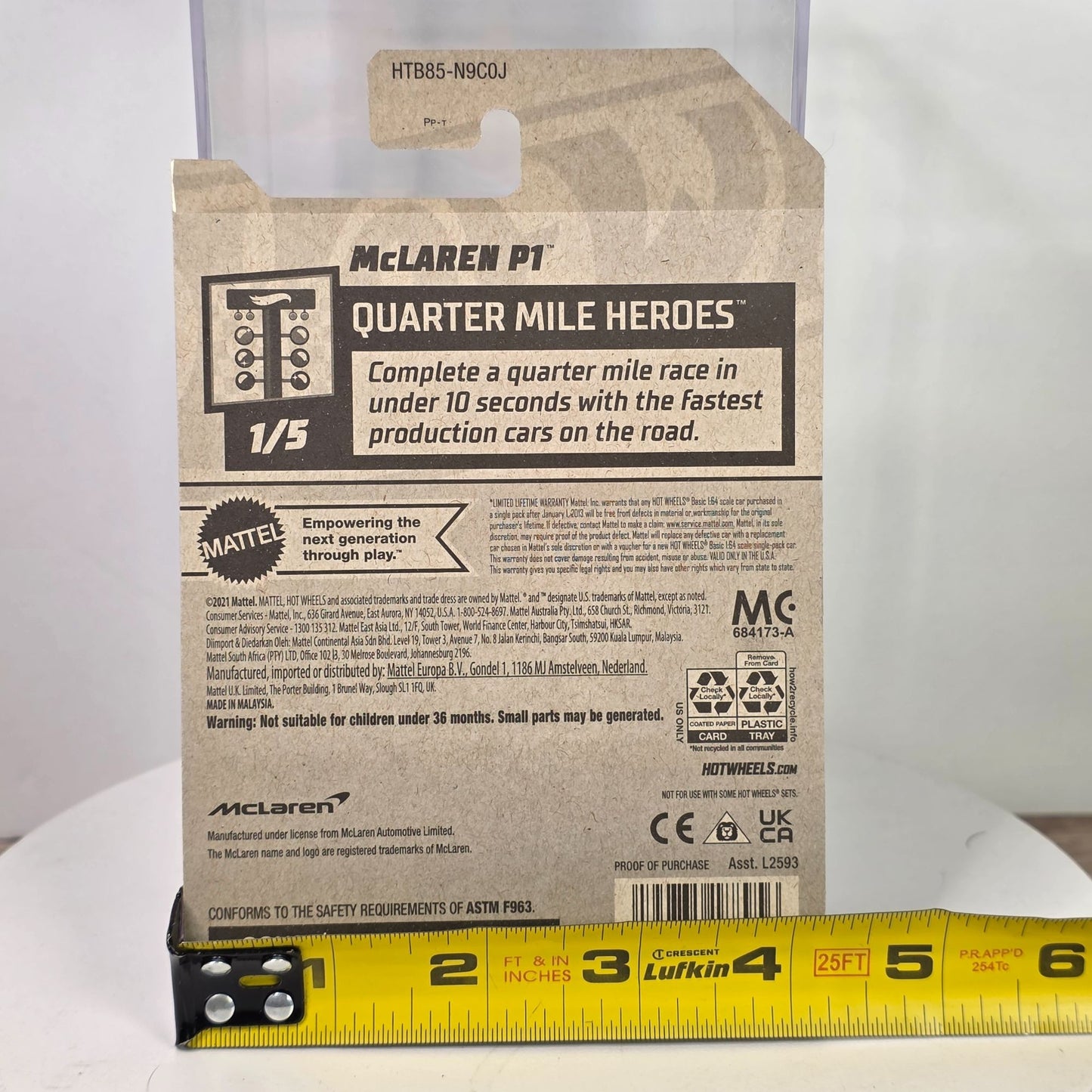 Hot Wheels McLaren P1 Blue Die-Cast Car