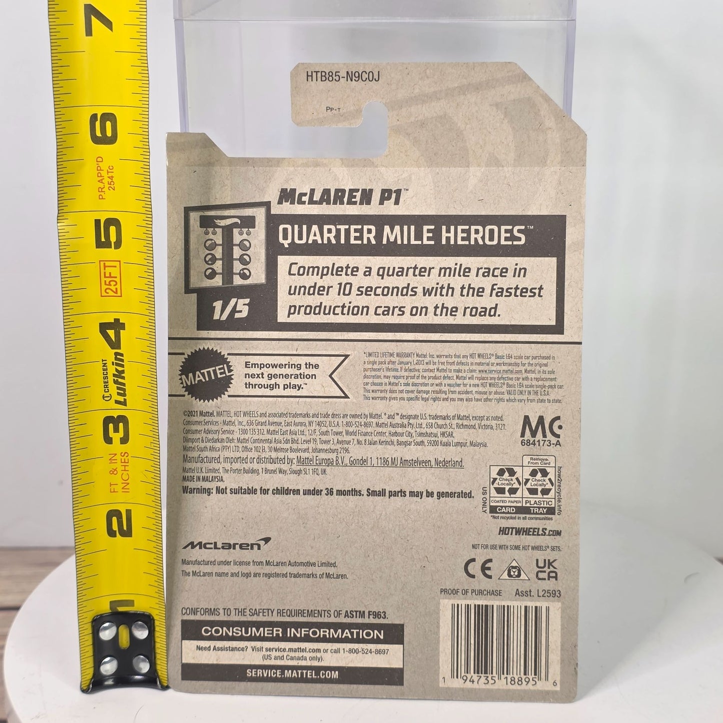 Hot Wheels McLaren P1 Blue Die-Cast Car